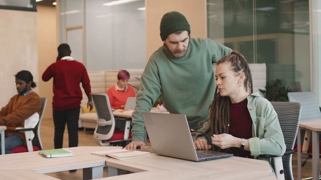 business colleagues discussing project  ! FREE 4K STOCK VIDEO