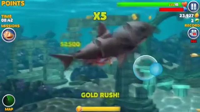 Hungry Shark Evolution | Tiger shark gets revenge on megalodon