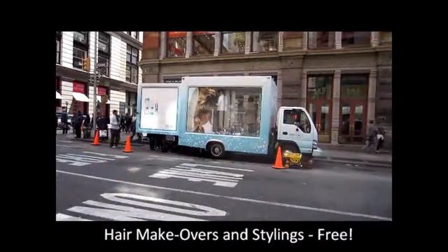 Pantene Pairs With Our Glass Walled Display Truck To Create a Hair Styling Studio in Manhattan