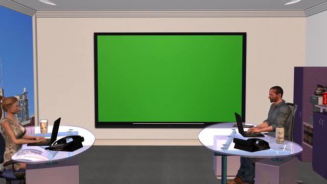 Green Screen Chroma Key Presentation Business Office | Free Download Green Screen Video