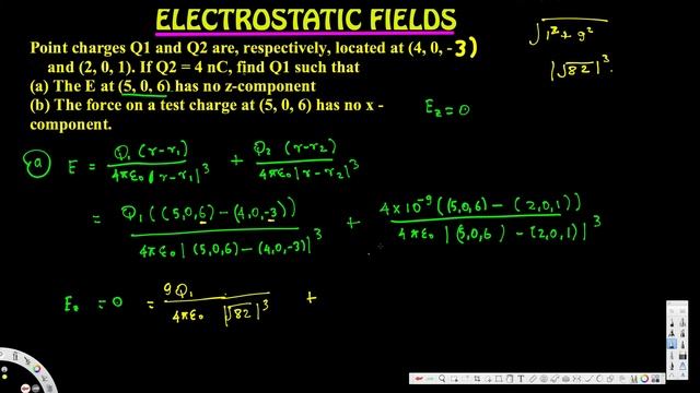 Find Q1 - Electrostatics - Electromagnetic Field