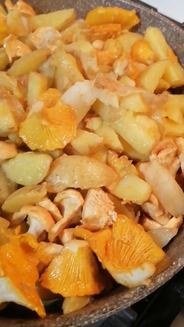Лисички с жареной картошечкой🙃