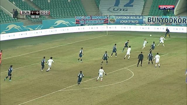 Coca Cola Superliga. 24-tur BUNYODKOR — SO'G'DIYONA 1:0 2-TAYM