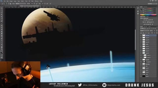 Painting Timelapse - No Man's Sky Vintage Poster