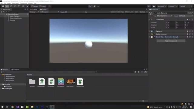 Circle Wipe Shader to Any Point on Screen