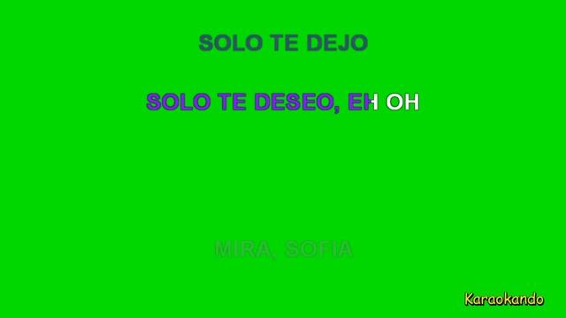 Cover Karaoke - Sofia - Alvaro Soler ( Texto )