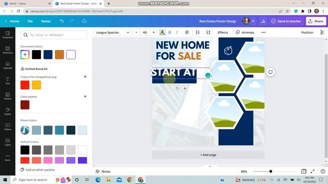 How to design Real Estate Poster in Canva beginner tutorial 2022 | Lets Design