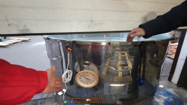 Банный чан Аквабеседка под газовую горелку 50 ТРБ на 50 кВт