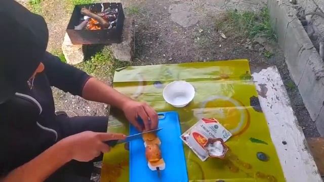 ШАШЛЫК ИЗ КАРТОШКИ С САЛОМ/РЕЦЕПТ БОМБА
