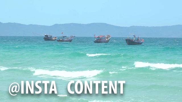 Boats in turquoise sea