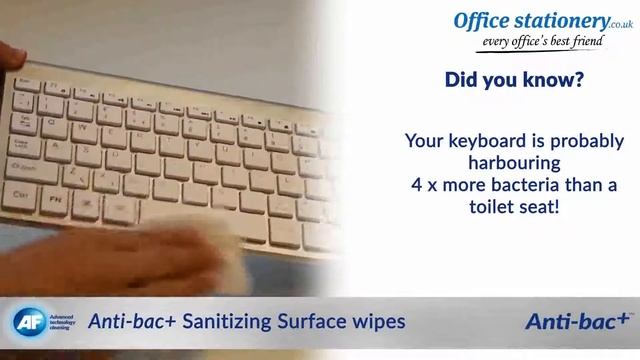 AF Anti bac Sanitising Surface Wipes Now Available at OfficeStationery.co.uk