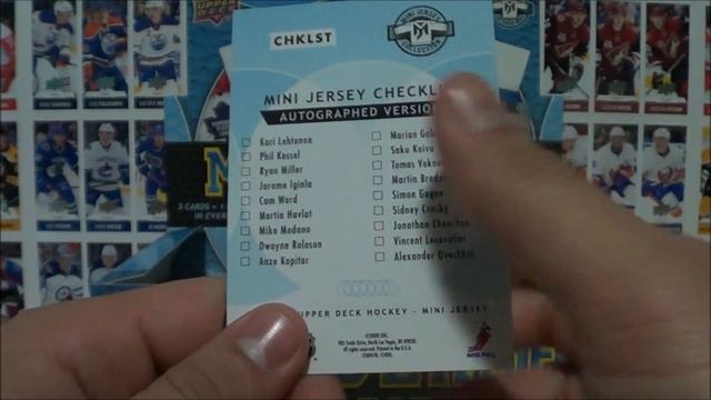 07-08 UPPER DECK HOCKEY MINI JERSEY COLLECTION HOBBY BOX BREAK
