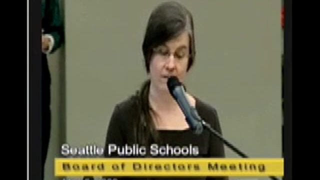 Tara Gallagher May 6, 2009  Seattle School Bd Testimony