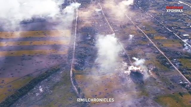 Работа ТОС-1А "Солнцепек" по позициям ВСУ, зима 2022