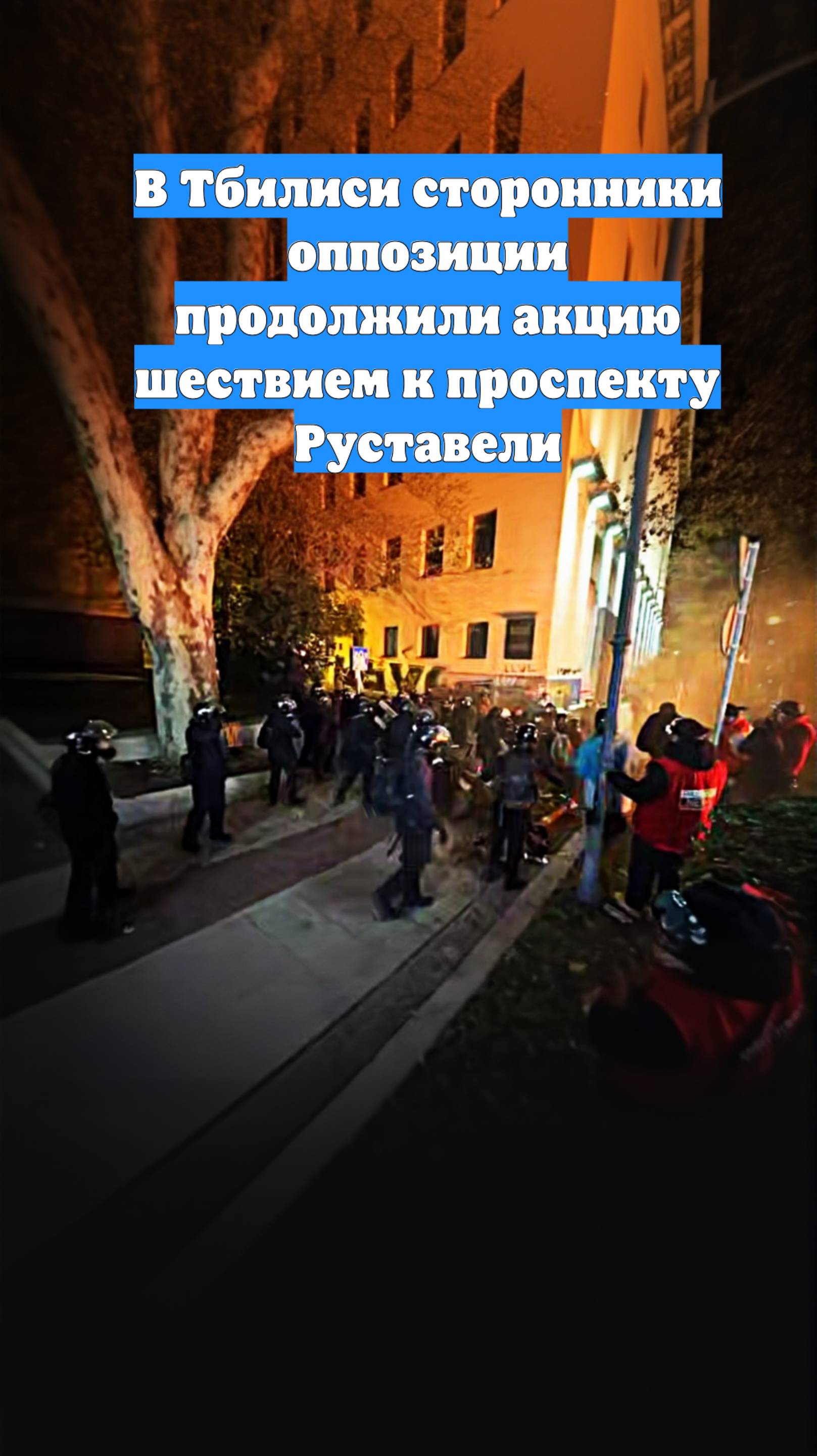 В Тбилиси сторонники оппозиции продолжили акцию шествием к проспекту Руставели