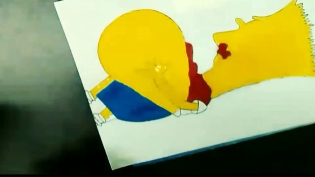 ME AFTER IFTAR || BART SIMPSON ||drawing with poster color ||2021