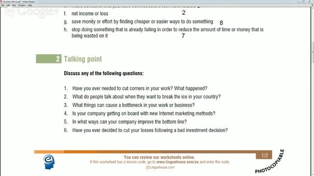 Business Idioms