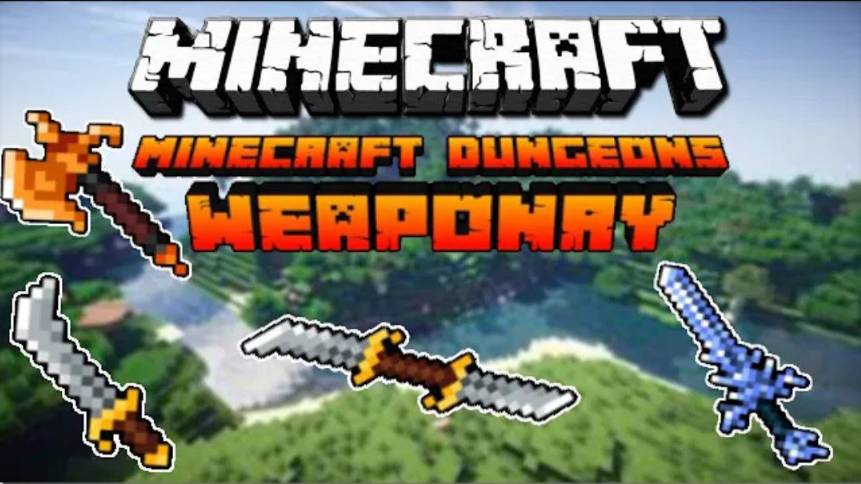 ТОПОВОЕ ОРУЖИЕ В МАЙНКРАФТ | ОБЗОР МОДА MINECRAFT MC Dungeons Weaponry