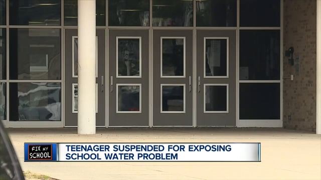 Water picture leads to teen's school suspension