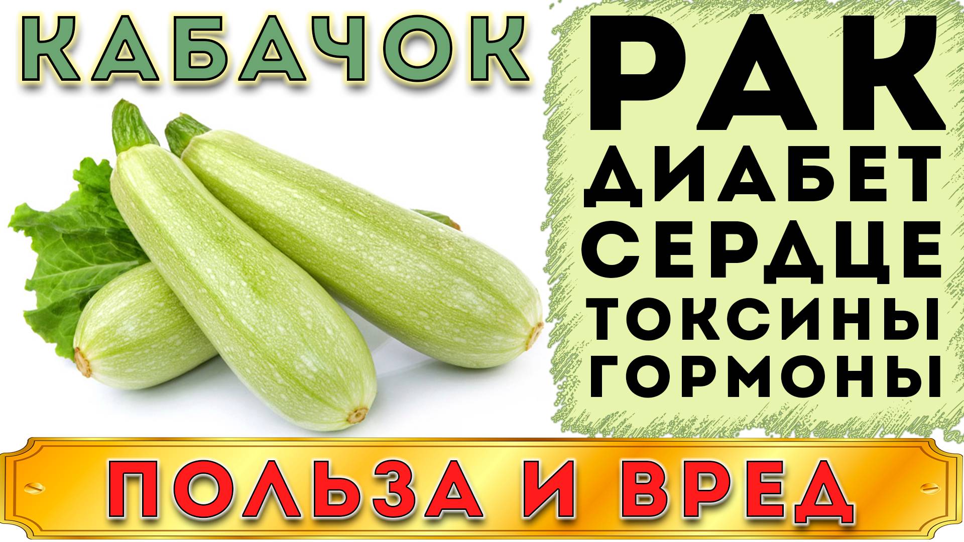 КАБАЧОК - ПОЛЬЗА И ВРЕД (НЕЗАМЕНИМЫЙ,НЕПРИХОТЛИВЫЙ ОВОЩ В РАЦИОНЕ ЖЕЛАЮЩИХ ПОХУДЕТЬ И ДИАБЕТИКОВ)