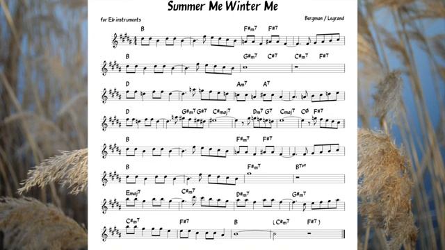 Summer Me Winter Me Legrand Backing track score for Eb alto instruments_270p_360p