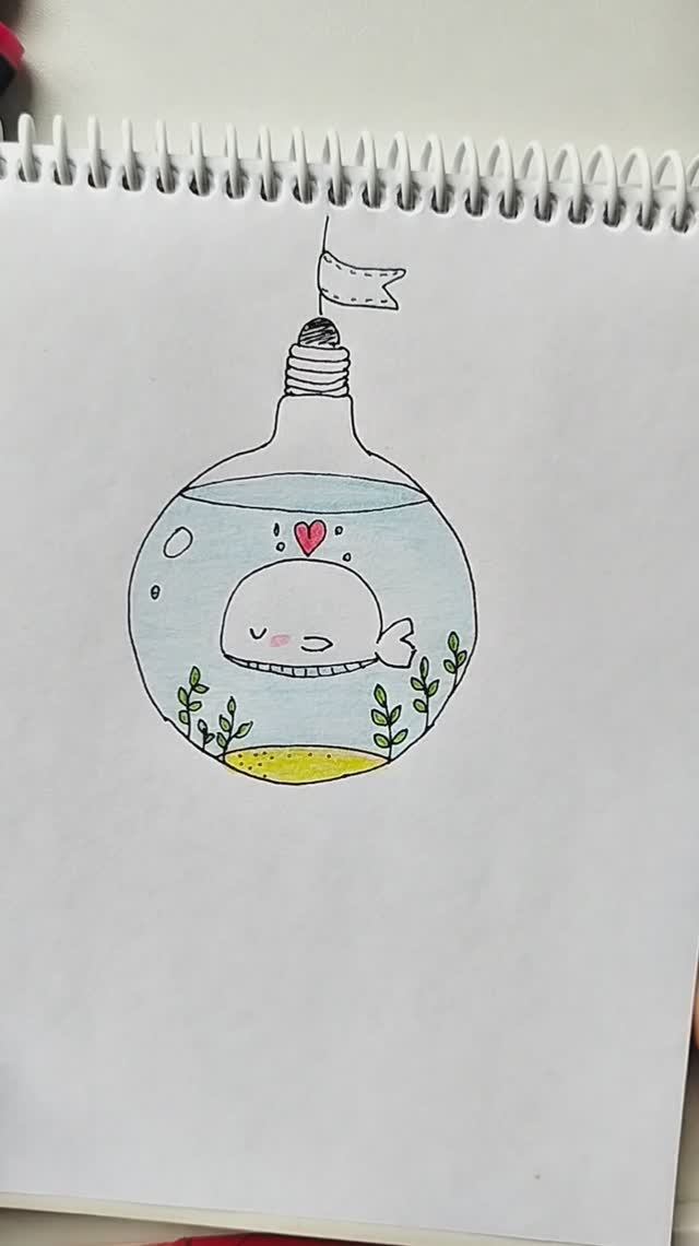 Рисую море в лампочке