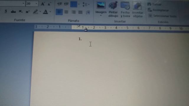 ESCRIBIENDO UNA LISTA EN WORD PAD