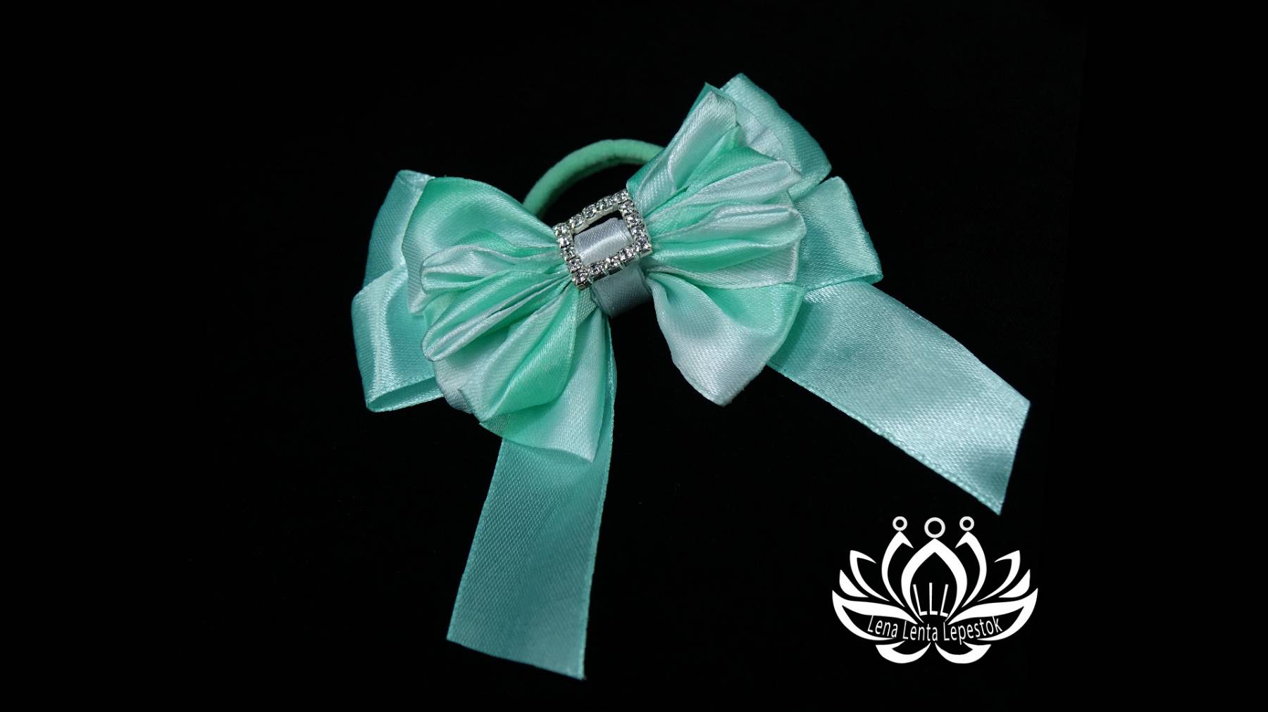 Резинка для волос ручной работы. Бантик. от - LenaLentaLepestok.