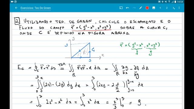 Cálculo Vetorial #13 - Teorema de Green.