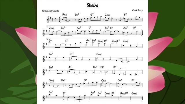 Sheba (Clark Terry) Backing track   score for Eb alto instruments(360P)