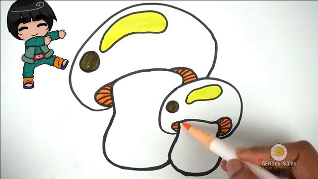 Draw Mushrooms | Bolalar uchun qo'ziqorinlarni chizish | Рисуем Грибы детям | ارسم الفطر للأطفال