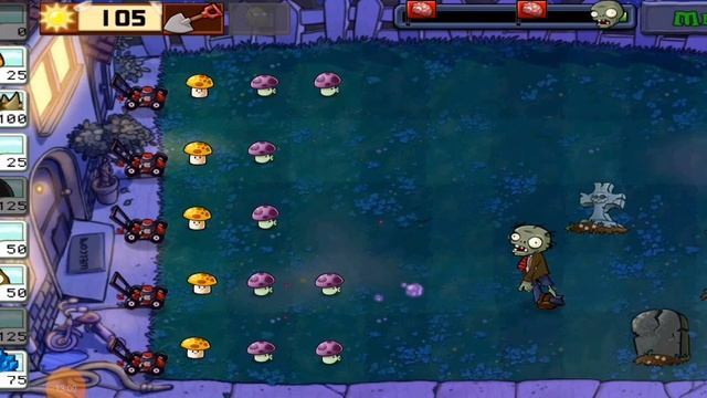 Везде одни грибы! Plants vs Zombies!