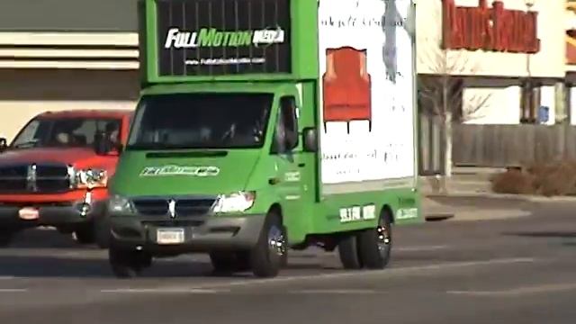 Rotating mobile billboard truck