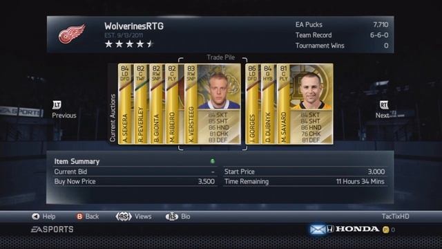 NHL 14 HUT | Road To Glory 5 - 100k Pucks and Qualifying for Division 8! | TacTixHD