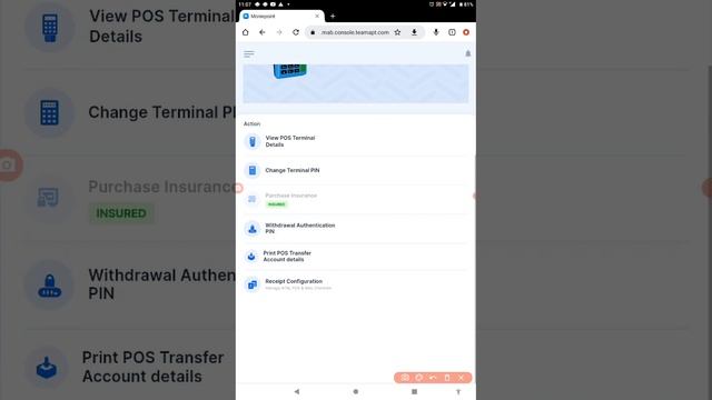 How to set terminal pin on Moniepoint business profile