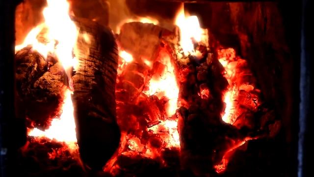 Огонь в печи, не много релакса