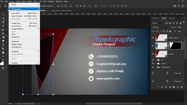 How To Create Business Card | Adobe Photoshop Tutorial | #mockup #Photoshop #editing #7hawkgraphic