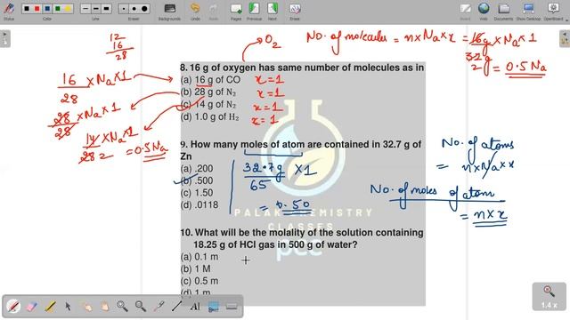 Mole concepts Assignment 1 solution