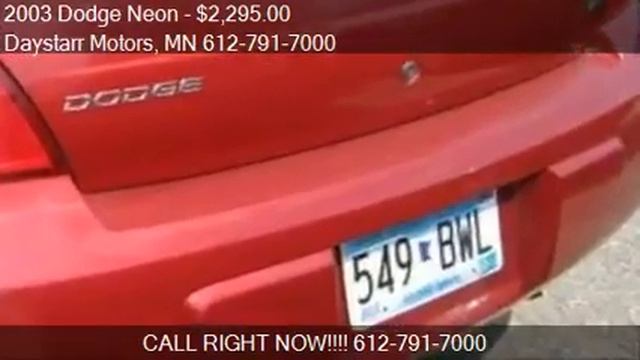 2003 Dodge Neon for sale in Minnetonka, MN 55343 at the Days