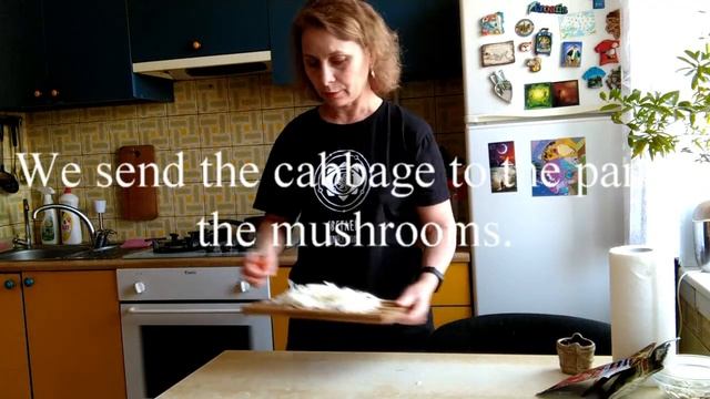 Капуста с грибами вкусная. (Cabbage with mushrooms)