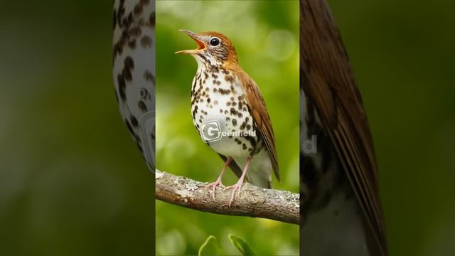 Wood Thrush Singing and Call