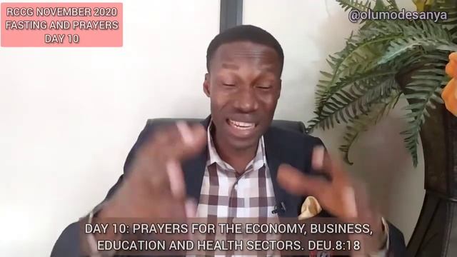 Day 10: Prayers for the Economy, Business, Education and Health Sectors // RCCG November Prayers