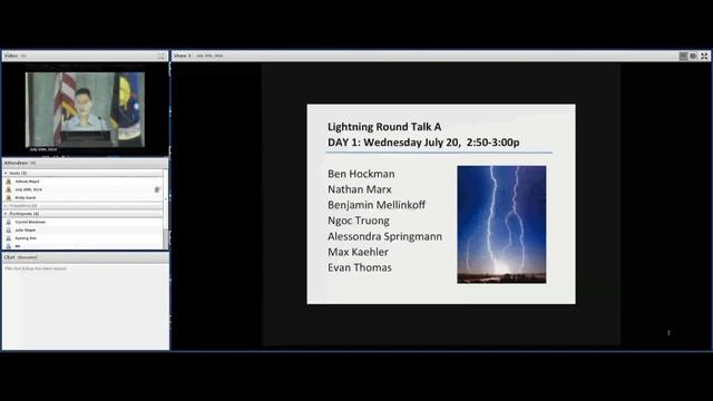 NESF 2016: First Lightning Round: Student Poster Talks