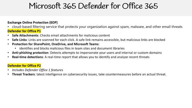 MS 900 — Defender for Office 365