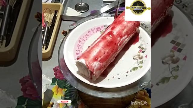 How to Make jam strawberry & Chocolate truffle swies roll # Sai Cakes House