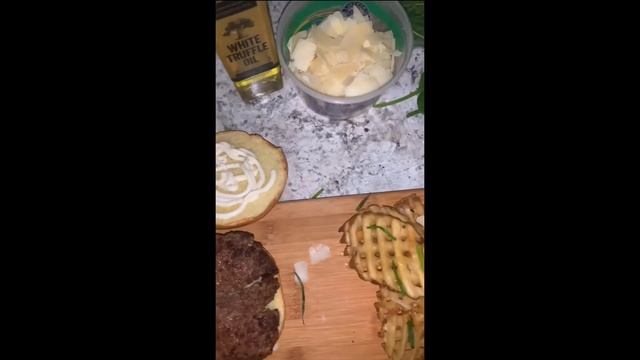 Truffle Burger 🍔 & Fries 🍟Recipe Quick & Easy