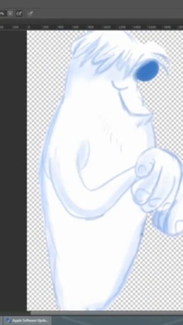 A CLIP FROM PART 2 OF MY ABOMINABLE SNOWMAN FROM LOONEY TUNES SPEED PAINTING #shorts |  DROIDMONKEY