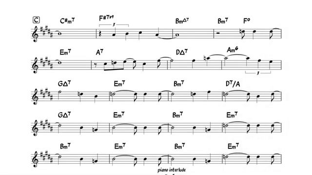 Sabia (Jobim) Backing track   score for Eb alto instruments(360P)