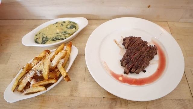 Eating a 19 Steak Deal with Two Sides and a Salad at F. Ottomanelli. An Amazing NYC Steak Special
