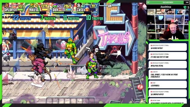 TMNT SHREDDERS REVENGE | ЧЕРЕПАШКИ НИНДЗЯ на Харде-В Коопе с Димонам и Кириллам(18+)